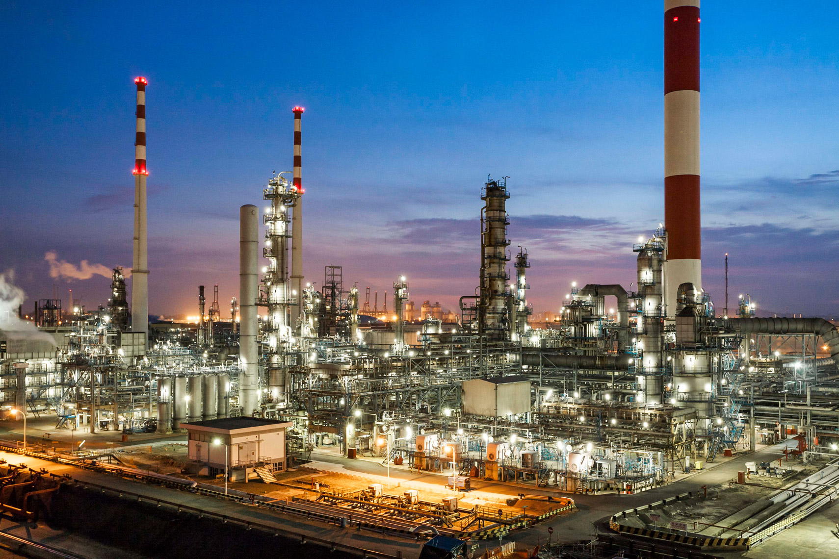 petrochemical plant at dawn oil & gas photographer Singapore