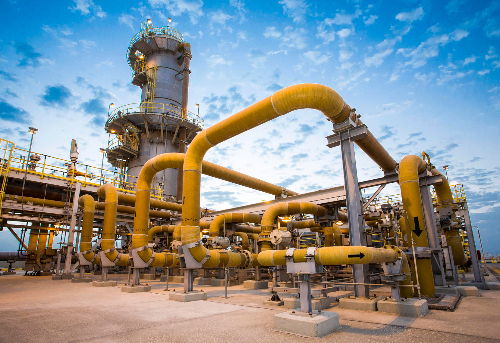 Qurayyah seawater treatment plant at dawn Saudi Arabia Joseph Lynch