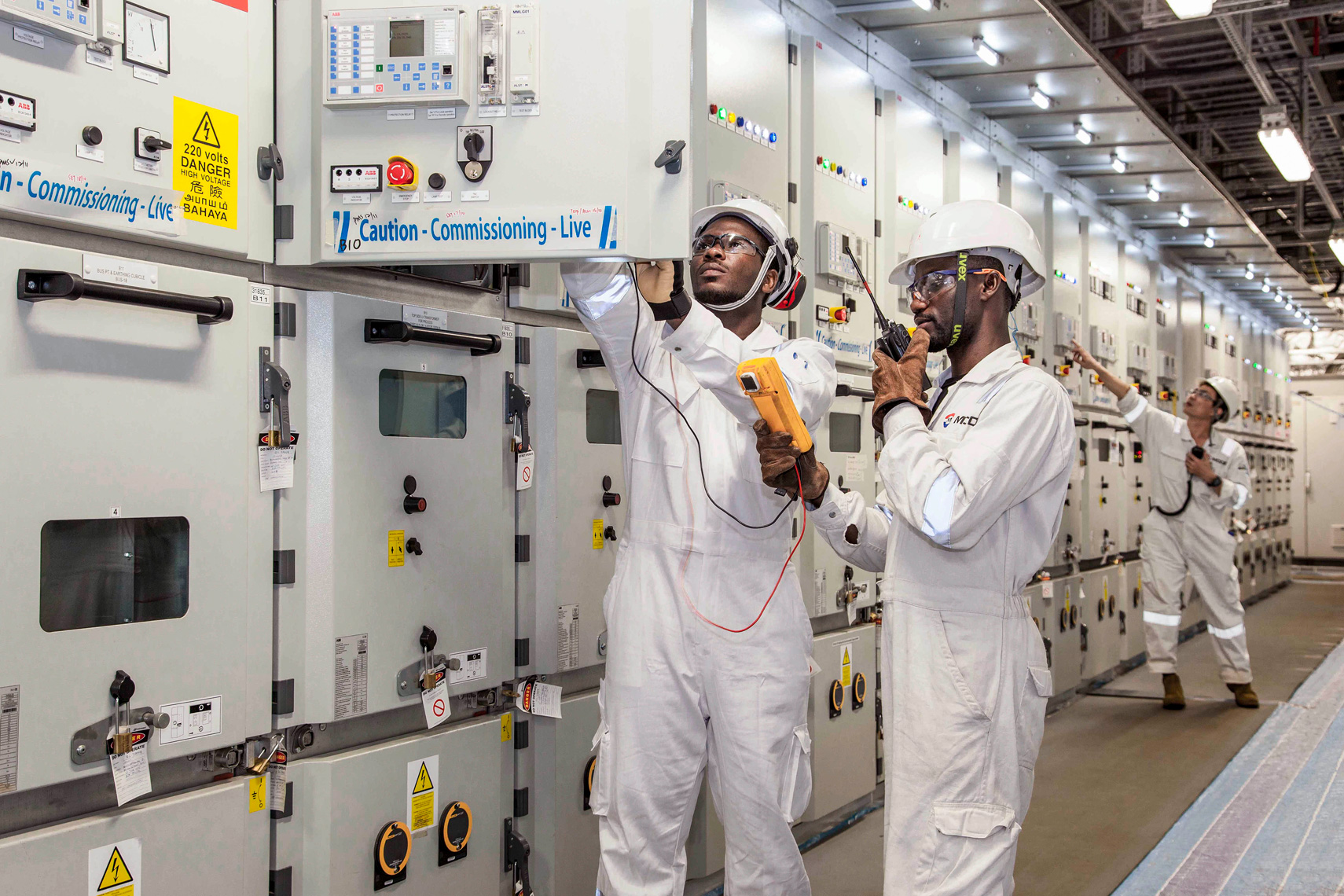 testing power supply on FPSO Singapore oil & gas photography